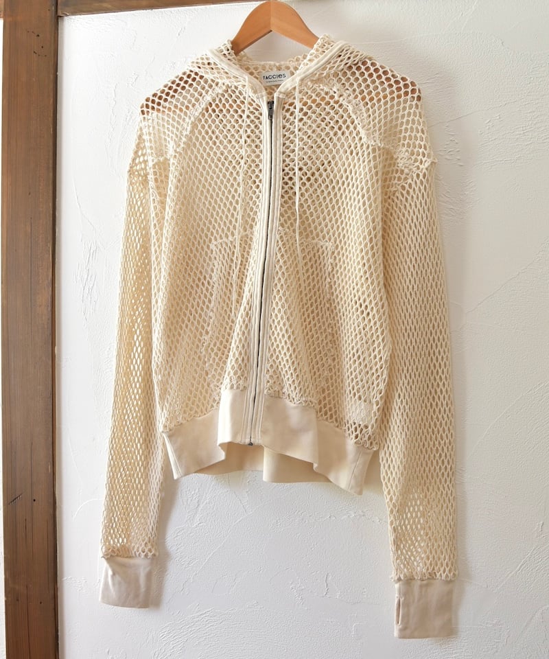 FACCIES] SKELETON MESH ZIP PK - ECRU | VALORE