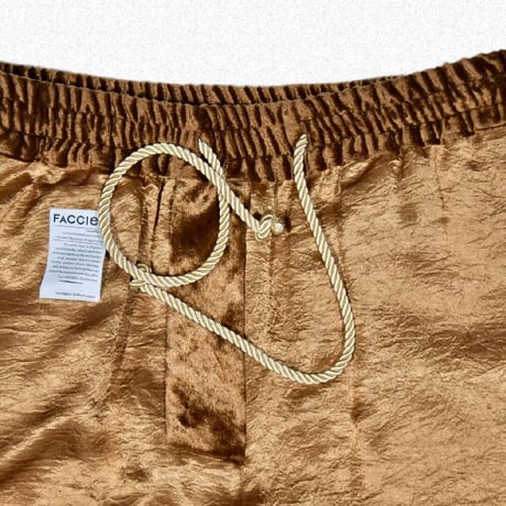 [FACCIES] CRASH VELOUR PANTS - GOLD
