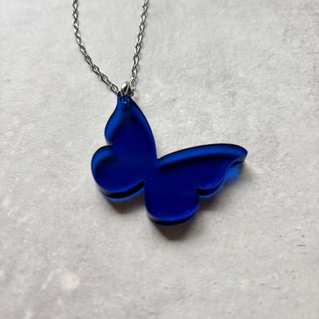 Butterfly Necklace blue