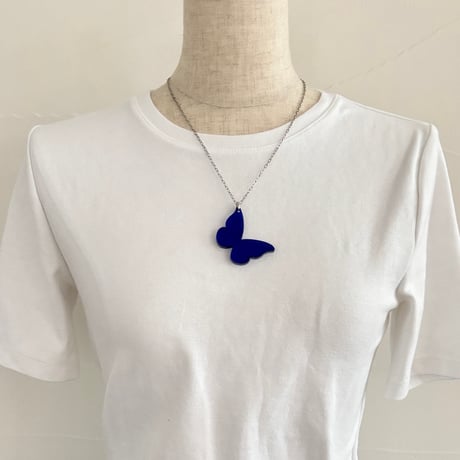 Butterfly Necklace blue