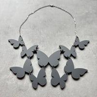 Butterfly Necklace (二連タイプ）グレー