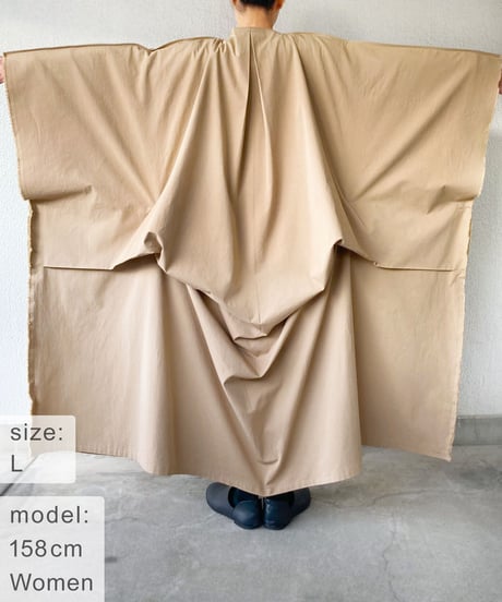 ORI  COAT「ゆったり着られる、生地の耳まで使った綿コート」