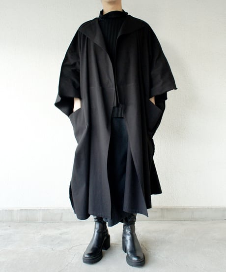 ORI  COAT「ゆったり着られる、生地の耳まで使った綿コート」