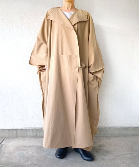 ORI  COAT「ゆったり着られる、生地の耳まで使った綿コート」