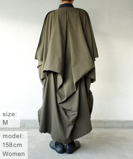 ORI  COAT「ゆったり着られる、生地の耳まで使った綿コート」