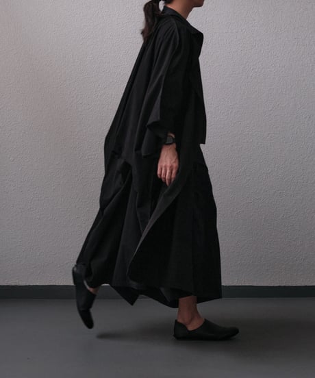 ORI  COAT「ゆったり着られる、生地の耳まで使った綿コート」