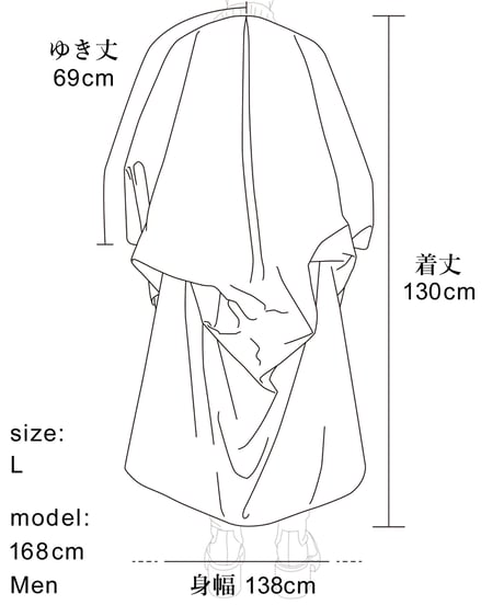 ORI  COAT「ゆったり着られる、生地の耳まで使った綿コート」