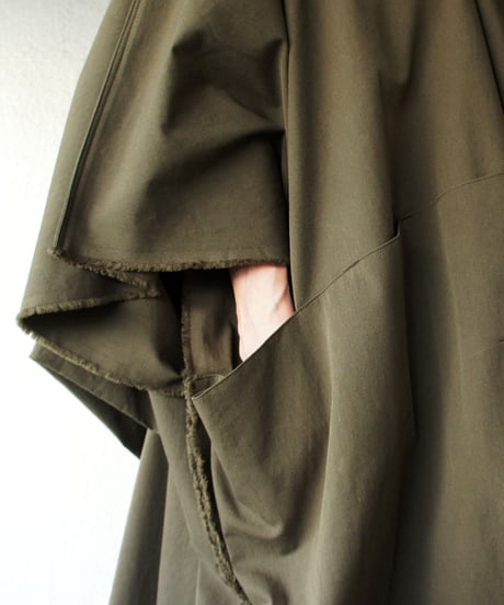 ORI  COAT「ゆったり着られる、生地の耳まで使った綿コート」