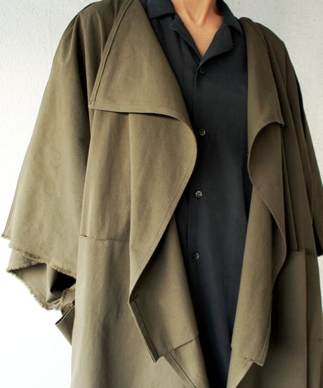 ORI  COAT「ゆったり着られる、生地の耳まで使った綿コート」