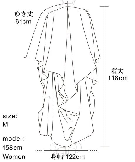 ORI  COAT「ゆったり着られる、生地の耳まで使った綿コート」