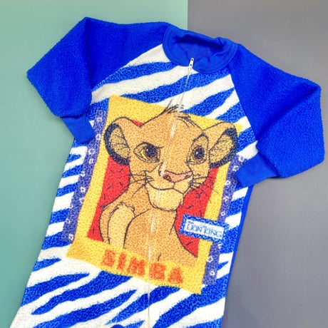 [95cm] Lion King Simba Footed Pajamas Romper (Large)