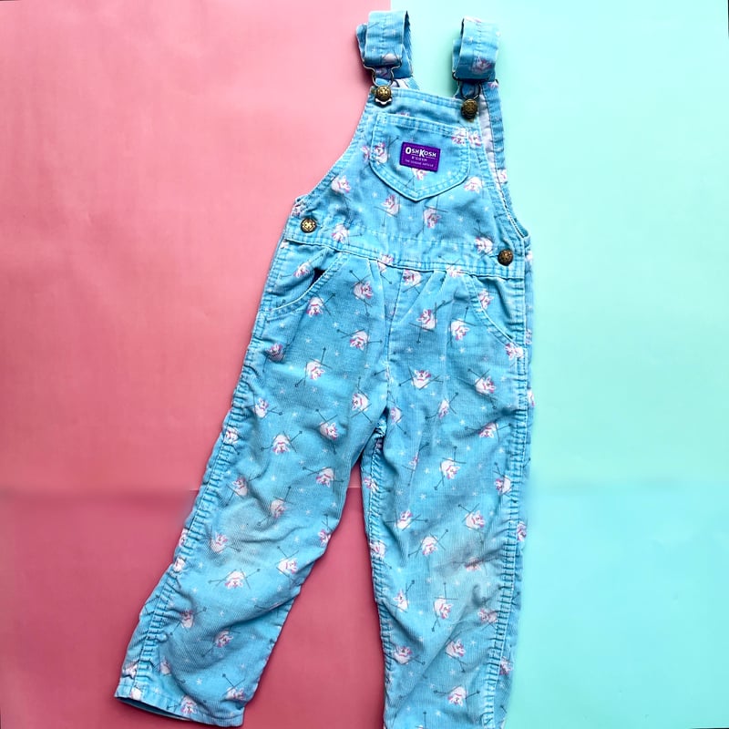 110cm] Oshkosh B'Gosh Aqua Blue Corduroy Overa