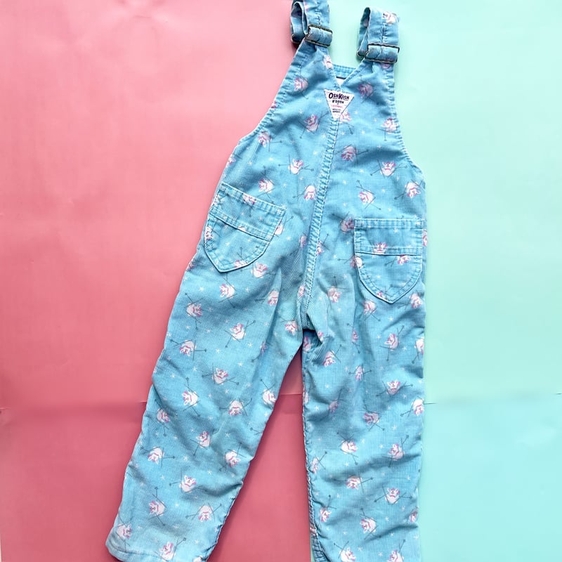 110cm] Oshkosh B'Gosh Aqua Blue Corduroy Overa