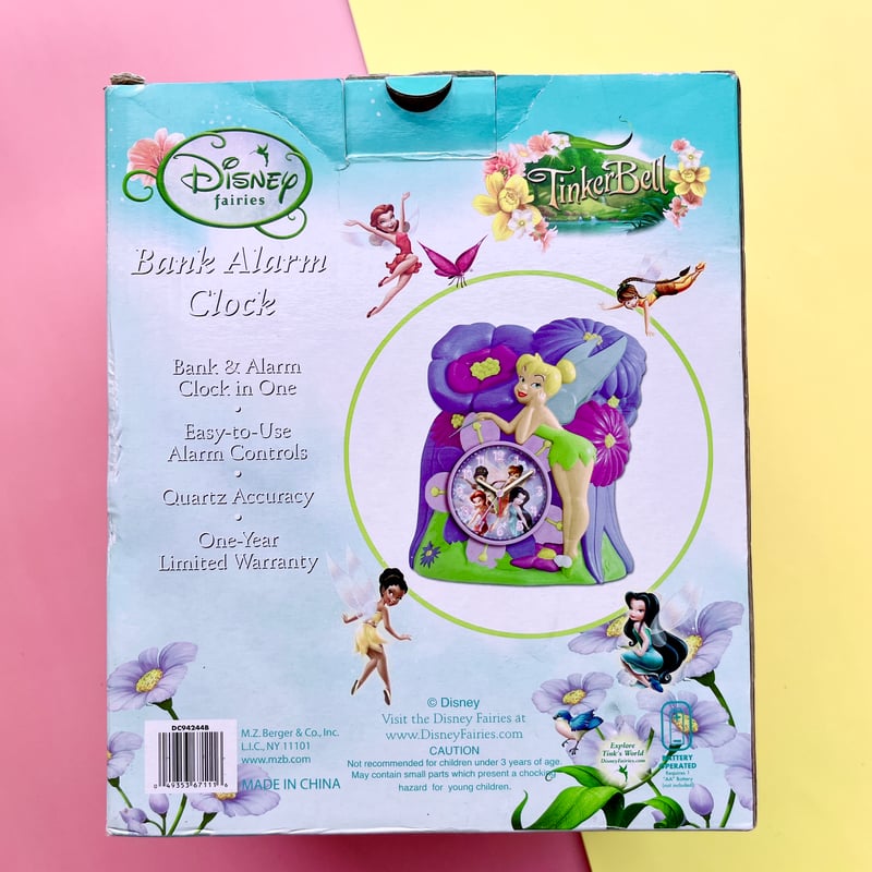 Disney Fairies Tinkerbell Clock & Coin Bank | m
