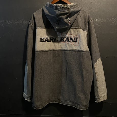 KARL KANI フード付 ビッグロゴ 刺繍 デニムジャケット