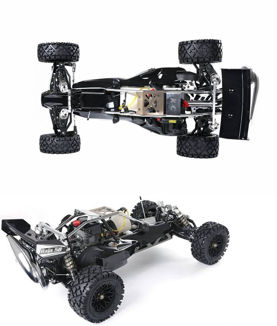 45ccエンジンRCカー 2WD Rovan Baja450A ブラックすべて揃ったエンジン