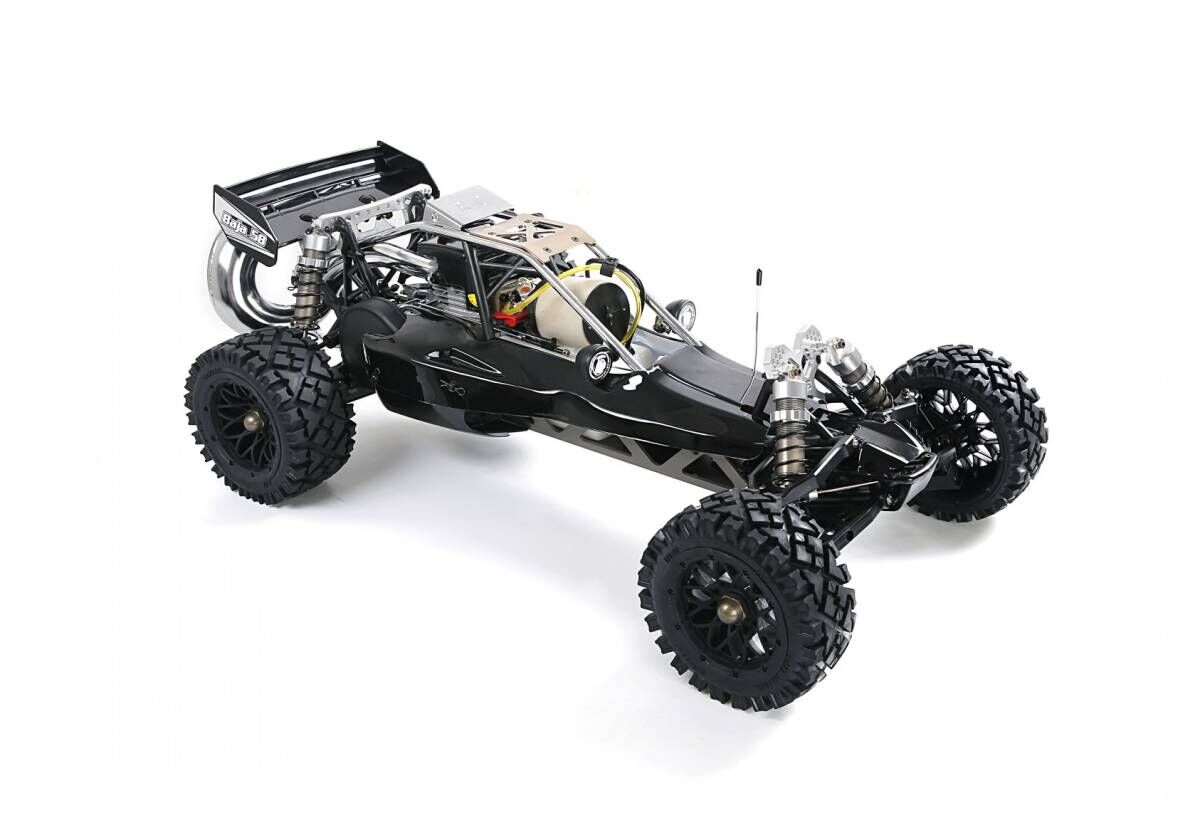 45ccエンジンRCカー 2WD Rovan Baja450A ブラックすべて揃ったエンジン
