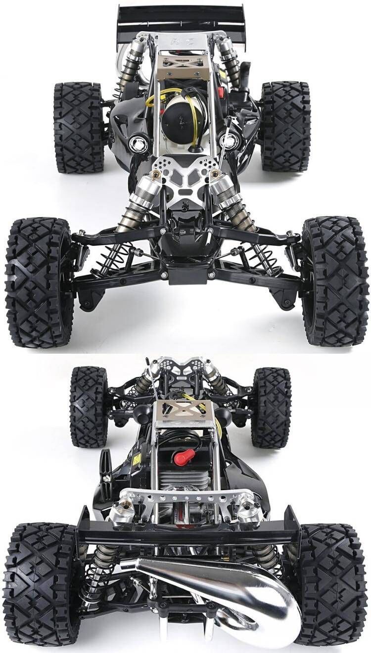 45ccエンジンRCカー 2WD Rovan Baja450A ブラックすべて揃ったエンジン