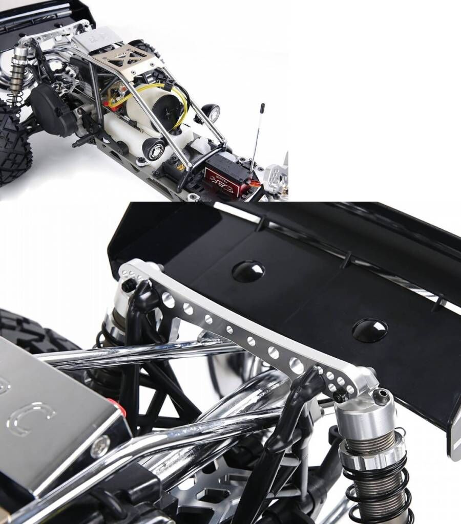 45ccエンジンRCカー 2WD Rovan Baja450A ブラックすべて揃ったエンジン