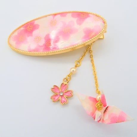 Hair clip [spilled cherry blossoms]　ヘアクリップ【こぼれ桜】