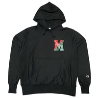 Champion/M.V.P.　 "COLLEGE M LOGO"  12oz HOOD SWEAT　BLACK