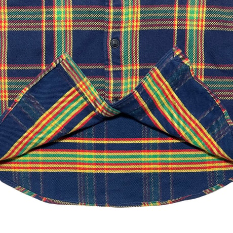 POLO COUNTRY RALPHLAUREN　HEAVY FLANNEL SHIRT (NAVY&YELLOW)