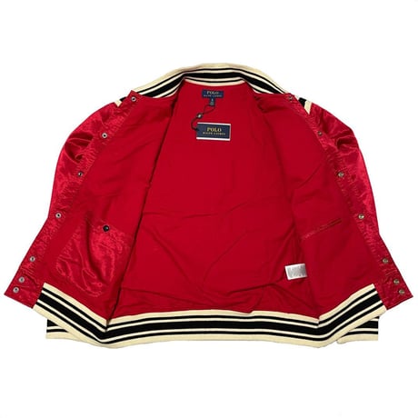 POLO RALPHLAUREN　"POLO TRGER" SATIN BASEBALL JACKET
