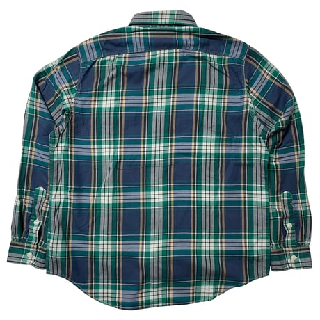 POLO RALPHLAUREN　"CLASSIC FIT" FLANNEL SHIRT (BLUE PLAID)