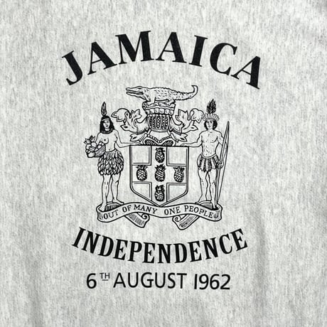 M.V.P.  "JAMAICA"    Champion REVERSE WEAVE SWEAT SHIRT (SILVER GREY)