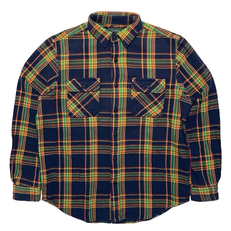 POLO COUNTRY RALPHLAUREN　HEAVY FLANNEL SHIRT (NAVY&YELLOW)