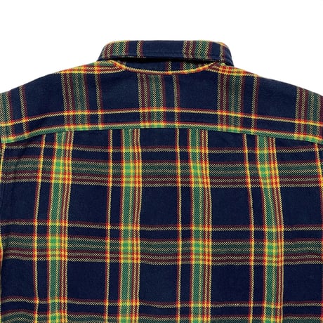 POLO COUNTRY RALPHLAUREN　HEAVY FLANNEL SHIRT (NAVY&YELLOW)