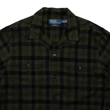 POLO RALPHLAUREN　"OPEN COLLAR" FLANNEL SHIRT