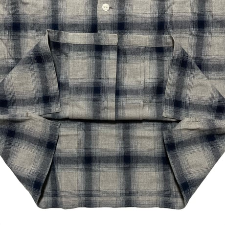 FIVE BROTHER　"NAVY OMBRE" OPEN COLLAR SHIRT