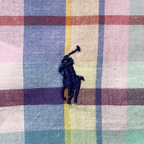POLO RALPHLAUREN　"MADRAS CHECK" BUTTON DOWN SHIRT