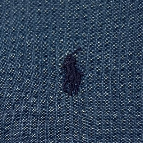 POLO RALPHLAUREN　 "INDIGO BLUE"  SEERSUCKER S/S SHIRT