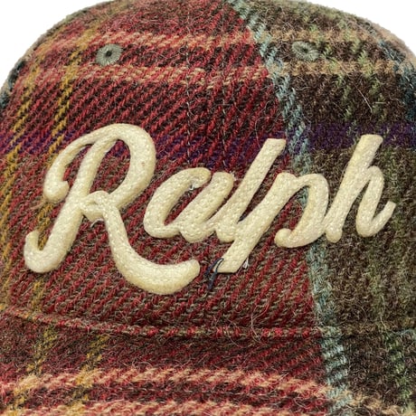 POLO RALPHLAUREN　CHECKED WOOL CAP