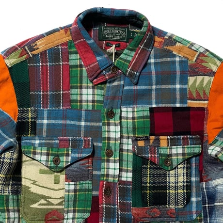 POLO COUNTRY RALPHLAUREN　"PATCH WORK" SHIRT JACKET