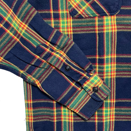 POLO COUNTRY RALPHLAUREN　HEAVY FLANNEL SHIRT (NAVY&YELLOW)