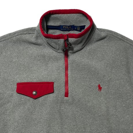 POLO RALPHLAUREN　"HALF-ZIP" FLEECE TRACK JACKET