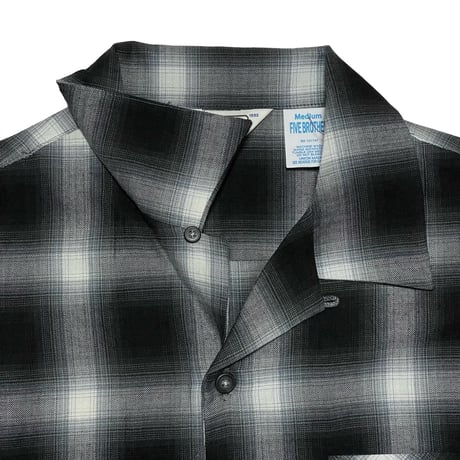 FIVE BROTHER　"LIGHT FLANNEL" OPEN COLLAR SHIRT