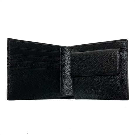 POLO RALPHLAUREN　LEATHER WALLET (BLACK)