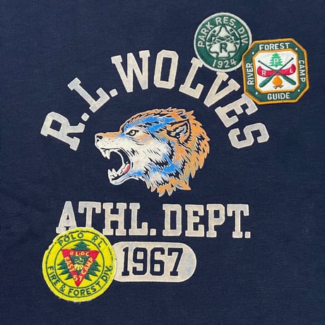 POLO RALPHLAUREN　"PATCH" CREW-NECK SWEAT