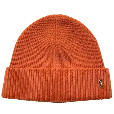 POLO RALPHLAUREN　CUFF KNIT CAP (ORANGE)