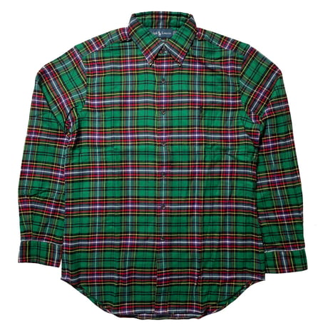 RALPHLAUREN　"CLASSIC FIT" PLAID-TWILL WORK SHIRT