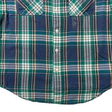 POLO RALPHLAUREN　"CLASSIC FIT" FLANNEL SHIRT (BLUE PLAID)