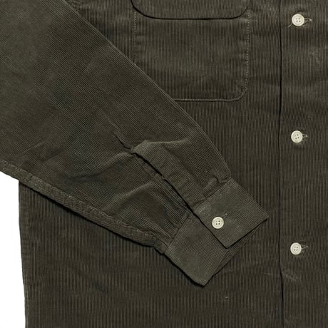 FIVE BROTHER　 L/S OPEN COLLAR CORDUROY SHIRT (D.OLIVE)