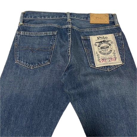 POLO RALPHLAUREN　"VARICK SLIM STRAIGHT"　NAVY BLUE