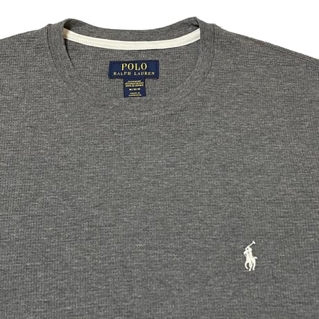 POLO RALPHLAUREN　THERMAL L/S Tee (CHARCOAL GREY)
