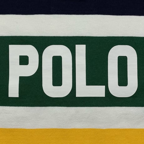 POLO RALPHLAUREN　"STRIPED LOGO" RUGBY SHIRT