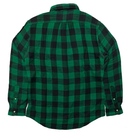 POLO RALPHLAUREN　 "BUFFALO CHECK" FLANNEL SHIRT (BLACK&GREEN)